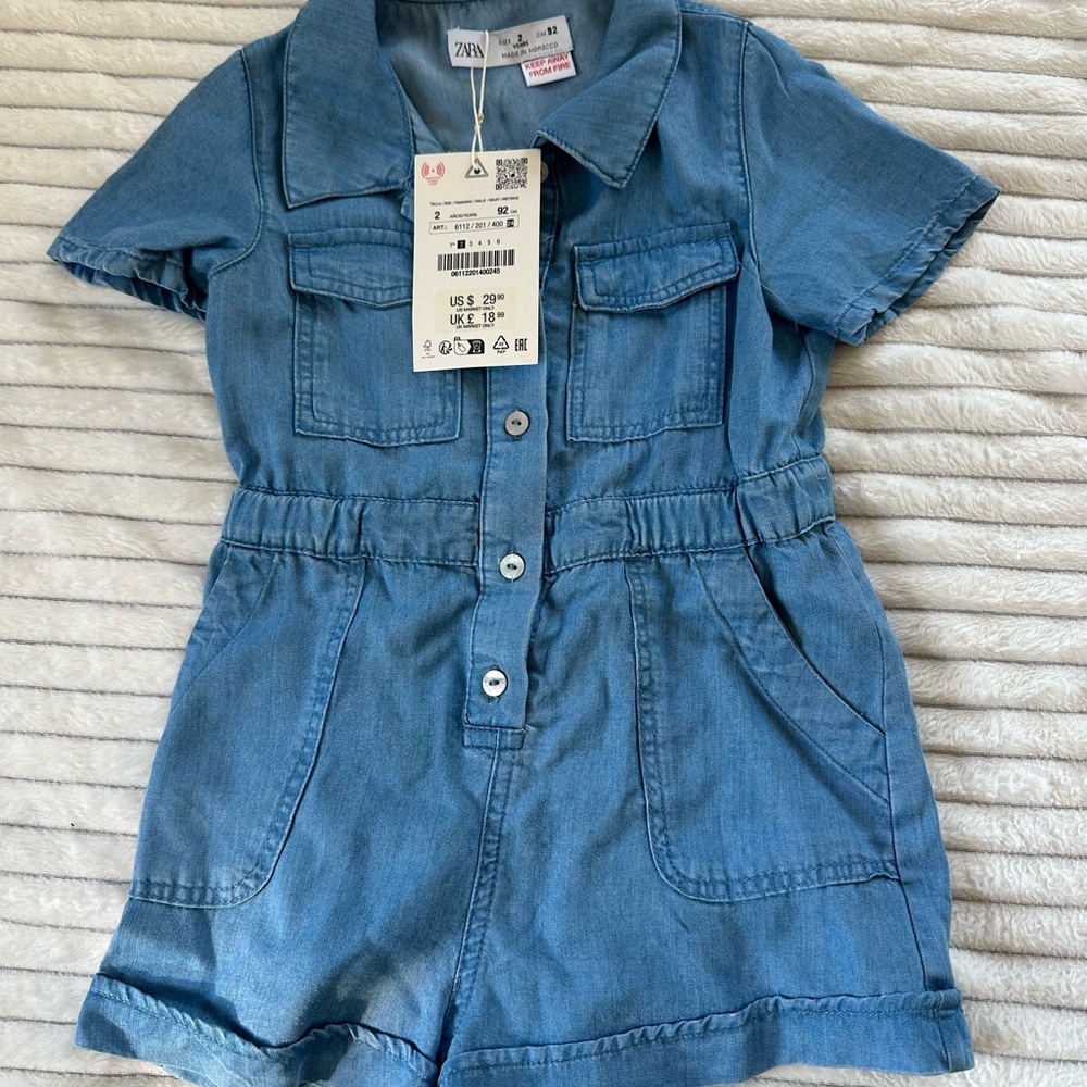 Zara Kids Classic Blue Romper
